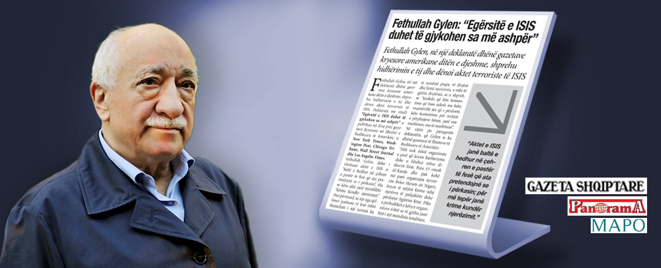 Shtypi shqiptar publikon deklaratën e Fethullah Gylen për mediet amerikane